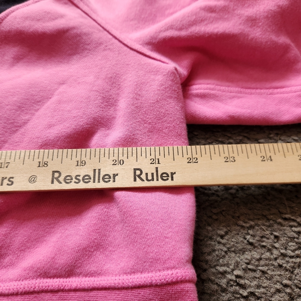 NIKE Women's Cropped Sweatshirt Medium Pink Swoosh Y2K Cotton Poly - Picture 7 of 8